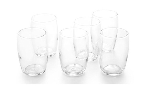 6 verres en verre